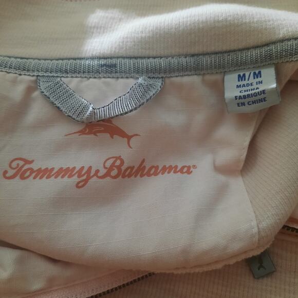 Tommy Bahama Mens Tobago Bay Half Zip Pullover Coconut Color Marlin Logo Size M - Picture 4 of 6